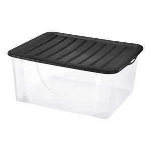 Boîte de rangement transparente avec couvercle 16,7 L
