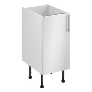 Meuble bas "Dorice" blanc brillant l.40 x h.72 x p.57 cm 1 porte