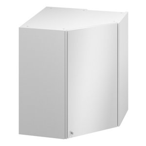 Meuble d'angle haut "Dorice" blanc brillant l.63 x h.72 x p.32 cm 1 porte