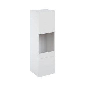 Colonne four "Dorice" blanc brillant l.60 x h.201 x p.57 cm + 2 portes + 1 tiroir