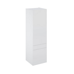 Colonne "Dorice" blanc brillant l.60 x h.201 x p.60 cm 2 portes + 1 tiroir