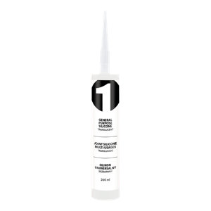 Mastic silicone transparent 260 ml étanchéité intérieure multisurface