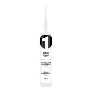 Mastic silicone blanc 260 ml pour joint étanche intérieur multisurface