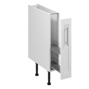 Meuble bas "Florie" blanc mat l.15 x h.72 x p.57 cm 1 porte coulissante
