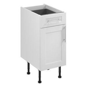 Ensemble meuble bas 40 cm FLORIE blanc mat avec tiroir