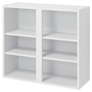 Meuble haut "Florie" blanc mat l.80 x h.72 x p.32 cm 2 portes