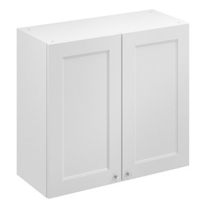 Meuble haut "Florie" blanc mat l.80 x h.72 x p.32 cm 2 portes