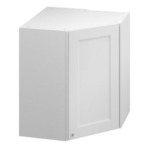 Meuble d'angle haut "Florie" blanc mat l.63 x h.72 x p.32 cm 1 porte