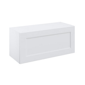 Meuble haut "Florie" blanc mat l.80 x h.36 x p.32 cm 2 portes relevantes
