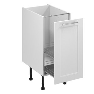 Meuble bas "Florie" blanc mat l.40 x h.72 x p.57 cm 1 porte coulissante