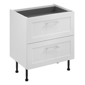 Meuble bas "Florie" blanc mat l.80 x h.72 x p.57 cm 2 casseroliers