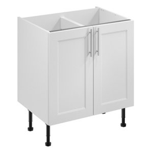 Meuble bas "Florie" blanc mat l.80 x h.72 x p.57 cm 2 portes