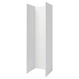 Colonne "Florie" blanc mat l.60 x h.201 x p.57 cm 2 portes avec rangement coulissant