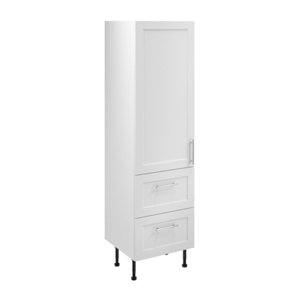 Colonne "Florie" blanc mat l.60 x h.201 x p.57 cm 1 porte + 2 casseroliers