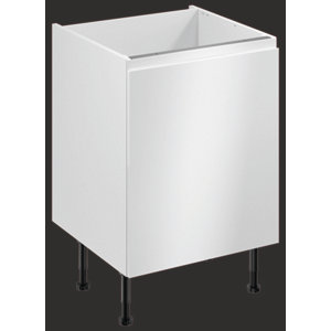 Meuble bas "Glorian" blanc brillant l.60 x h.72 x p.57 cm 1 porte