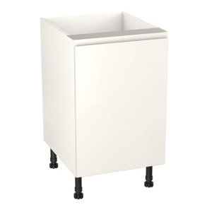 Meuble bas "Glorian" blanc brillant l.50 x h.72 x p.57 cm 1 porte