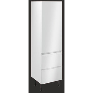 Colonne "Glorian" blanc brillant l.60 x h.201 x p.57 cm 1 porte + 2 casseroliers