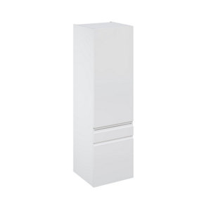 Colonne "Glorian" blanc brillant l.60 x h.201 x p.60 cm 2 portes + 1 tiroir