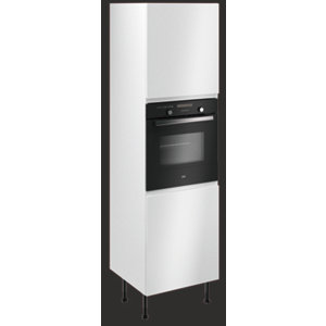 Colonne four "Glorian" blanc brillant l.60 x h.201 x p.57 cm + 2 portes