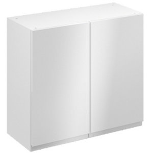 Meuble haut "Glorian" blanc brillant l.80 x h.72 x p.32 cm 2 portes