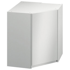 Meuble d'angle haut "Glorian" blanc brillant l.63 x h.72 x p.32 cm 1 porte