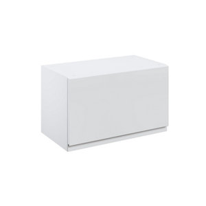 Meuble haut "Glorian" blanc brillant l.60 x h.36 x p.32 cm 2 portes relevantes