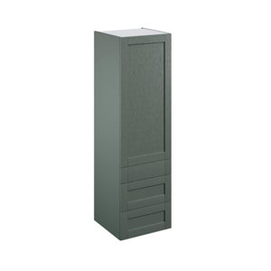 Colonne "Coline" vert sauge l.60 x h.201 x p.60 cm 1 porte + 1 tiroir + 2 casseroliers