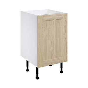 Meuble bas "Coline" chêne clair l.50 x h.72 x p.57 cm 1 porte