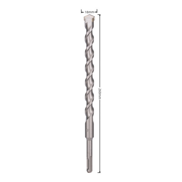 Foret SDS Plus 4 Tranchants Carbure 25x200mm - Foret Béton, Pierre, Brique & Maçonnerie - Perçage Rapide & Silencieux Anti-Armature