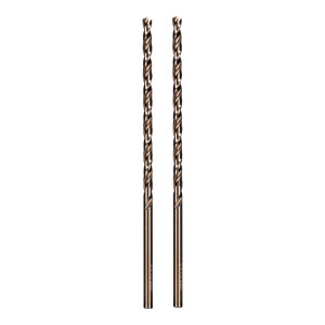 Lot de 2 forets métal HSS revêtement titane pointe rectifiée 4 x 119 mm