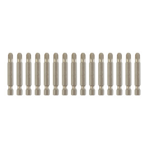 Lot de 15 embouts de vissage PZ3 acier S2 50 mm
