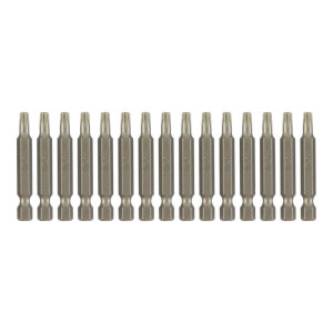 Lot de 15 embouts de vissage TX25 - L. 50 mm