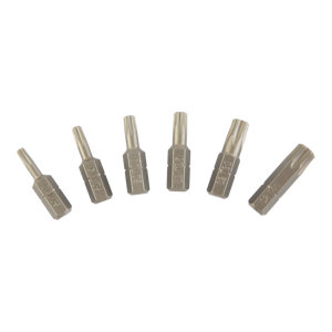 Lot de 6 embouts de vissage Torx TX10 à TX40 - L. 25 mm