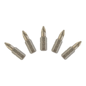 Lot de 5 embouts PZ1 acier S2 hexagonaux 25 mm