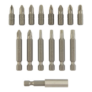 Coffret de 15 embouts de vissage mixtes acier S2 50 mm