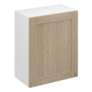 Meuble haut "Coline" imitation chêne clair l.60 x h.72 x p.32 cm 1 porte