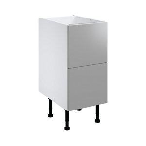 Meuble bas "Adele" gris mat l.40 x h.72 x p.57 cm 2 casseroliers