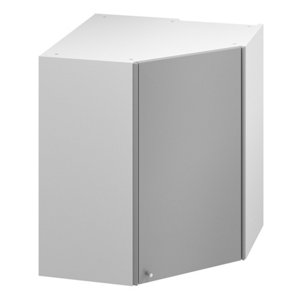 Meuble d'angle haut "Adèle" gris mat l.63 x h.72 x p.32 cm 1 porte