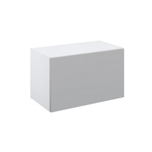 Meuble haut "Adele" gris mat l.60 x h.36 x p.32 cm 2 portes relevantes