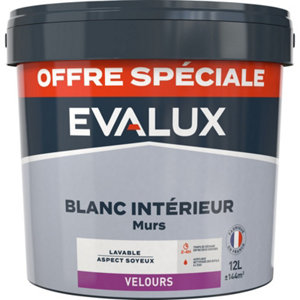 Peinture intérieure blanche velours murs et plafonds 12 L
