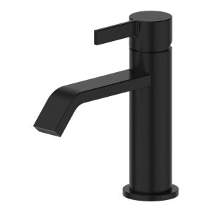 Mitigeur de lavabo noir mat avec bonde clic-clac H. 18 cm BLENNY