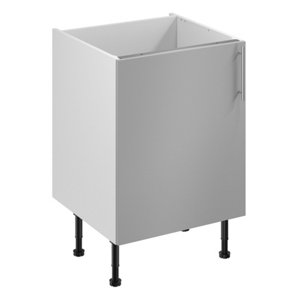 Meuble bas "Adèle" gris mat l.60 x h.72 x p.57 cm 1 porte