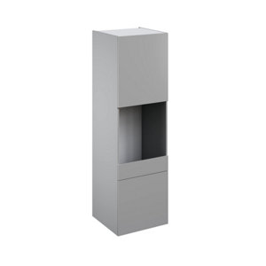 Colonne four "Adele" gris mat l.60 x h.201 x p.57 cm + 2 portes + 1 tiroir