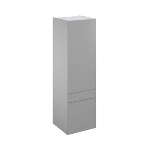 Colonne "Adele" gris mat l.60 x h.201 x p.60 cm 2 portes + 1 tiroir