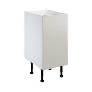 Meuble bas "Dorice" beige mat l.40 x h.72 x p.57 cm 1 porte coulissante