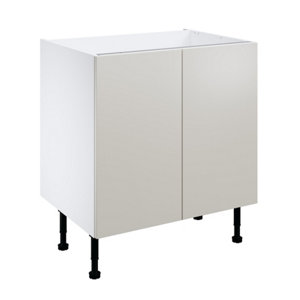 Meuble bas "Dorice" beige mat l.80 x h.72 x p.57 cm 2 portes