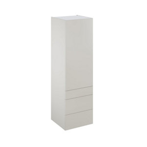 Colonne "Dorice" beige mat l.60 x h.201 x p.60 cm 1 porte + 1 tiroir + 2 casseroliers