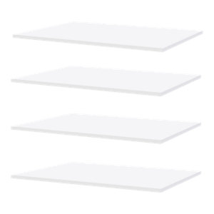 Ensemble 4 étagères blanches 77x55 cm compatible meubles CICERO