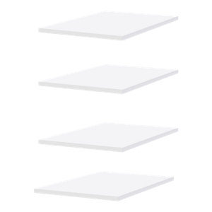 Ensemble accessoires de rangement CICERO 4 étagères blanches  40 x 55 cm 