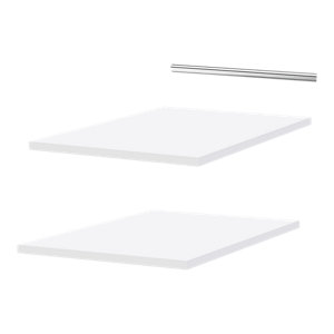 Ensemble accessoires de rangement CICERO 40 cm blanc avec 2 étagères et tringle de penderie